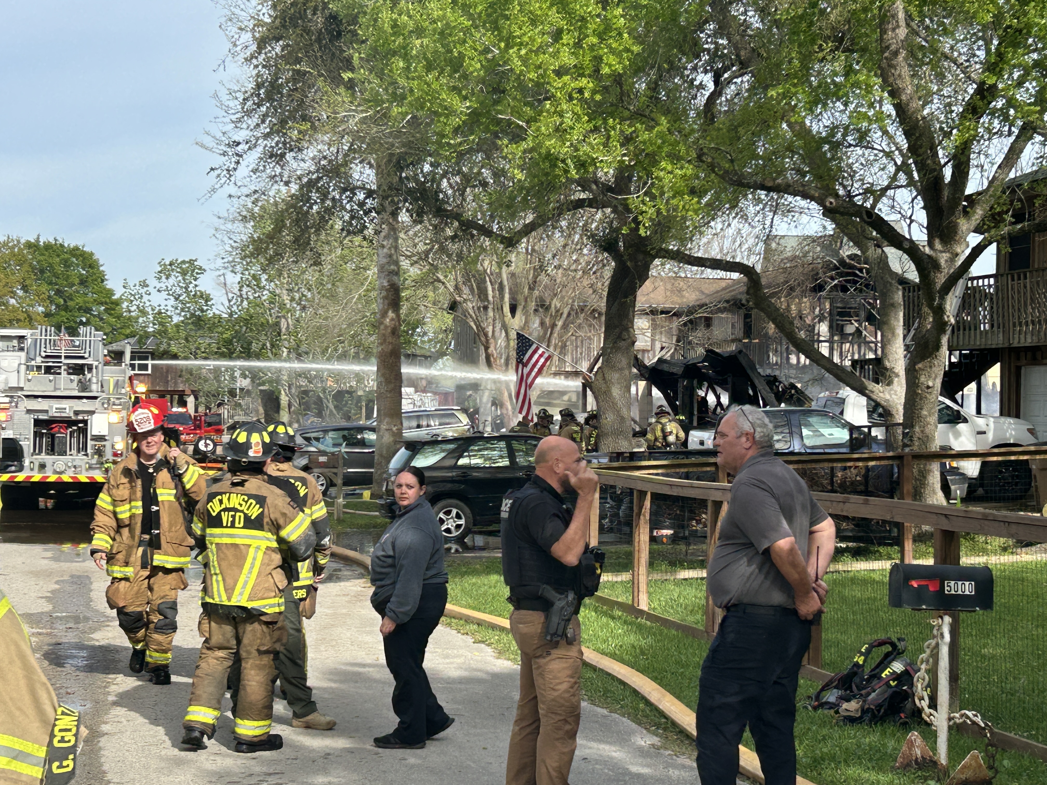 Multiple homes catch fire in Dickinson neighborhood, mutual aid called in