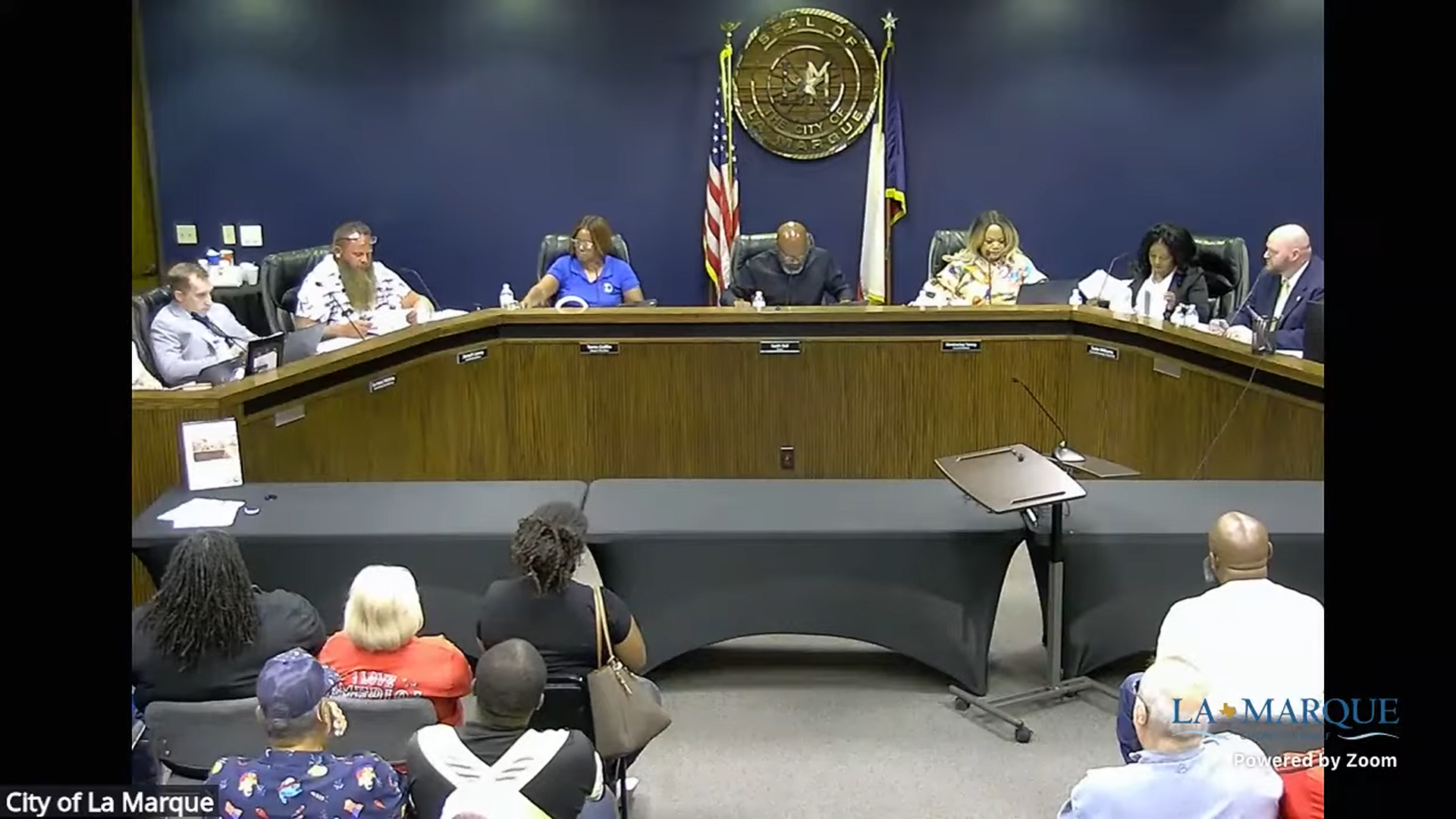 Calls for La Marque Mayor resignation during first council meeting since arrest