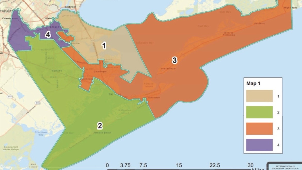 Texas Supreme Court halts use of new Galveston County precinct map