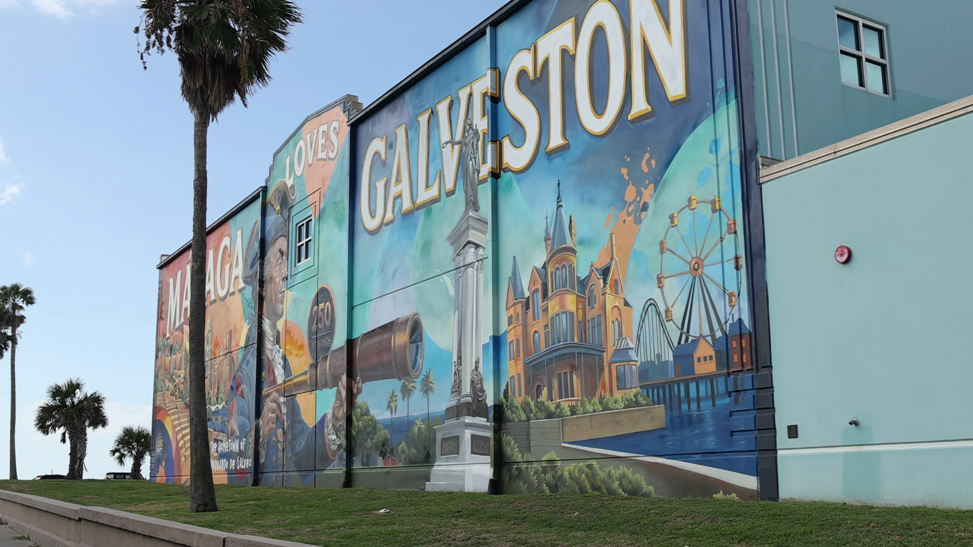 Galveston unveils Málaga-gifted mural at Menard Park